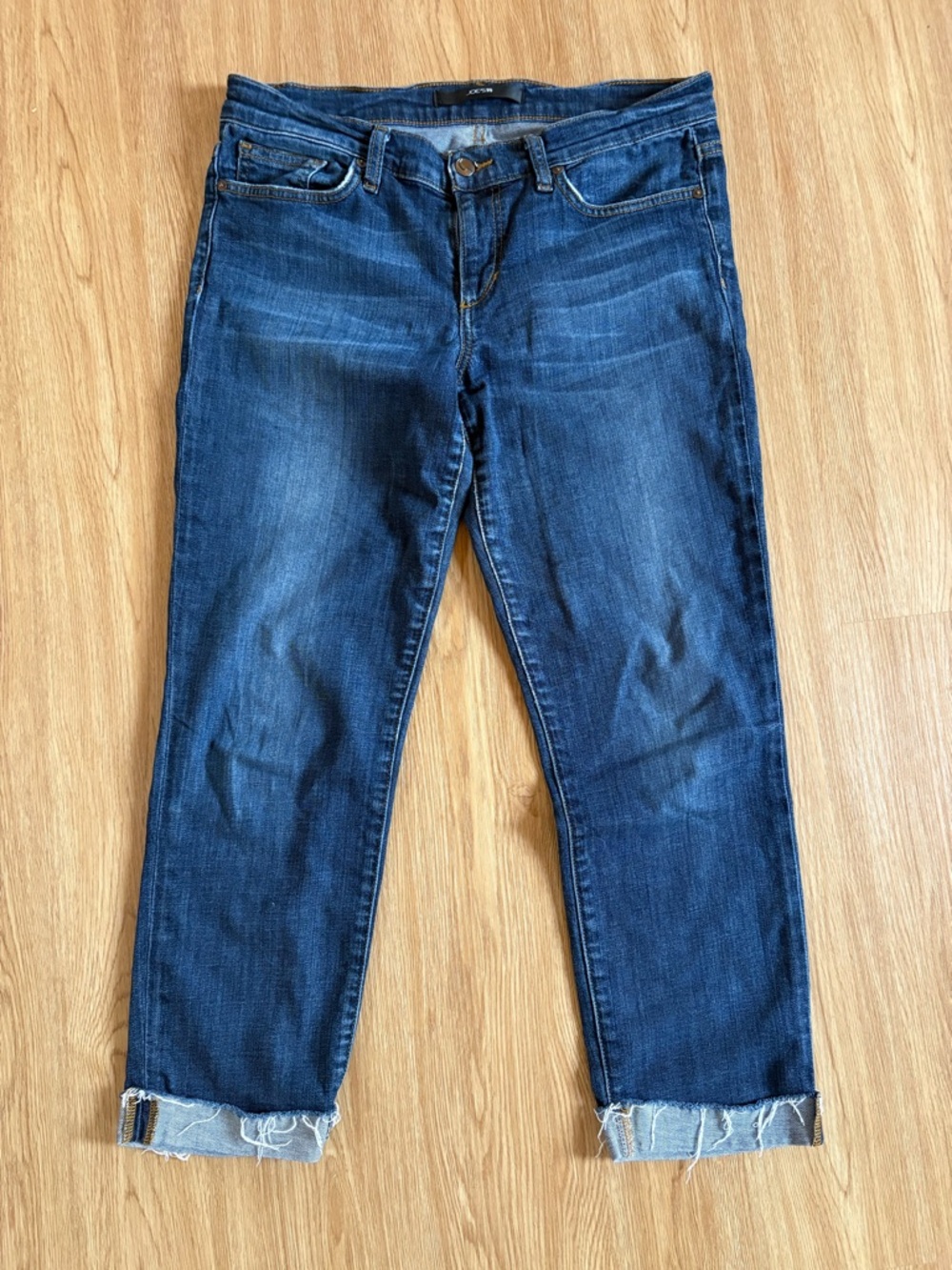 Joe's Jeans Dark Blue Boyfriend Cuffed Jeans